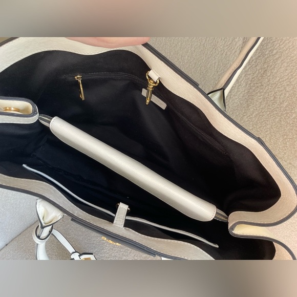 Lauren Ralph Lauren Black and white large leather Tote NWOT - Picture 9 of 10